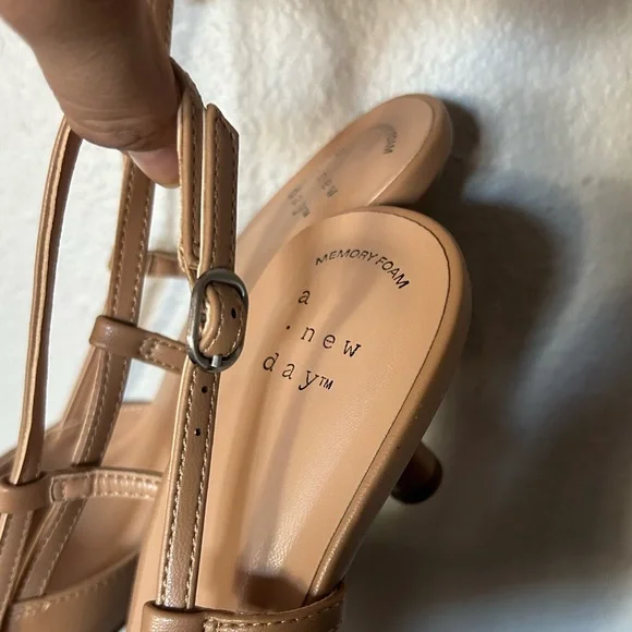 a new day Camel Pointed Toe Slingback Heels - Picture 5 of 7